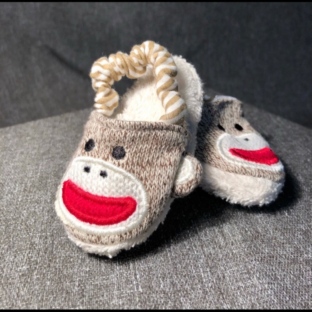 Baby Starters Sock Monkey Slippers